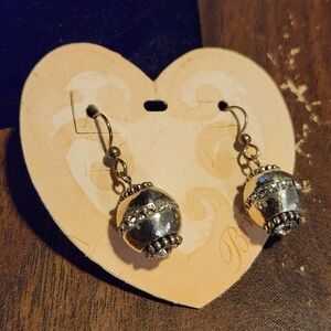 BRIGHTON GLIMMER TWIST silver drop earrings NEW crystals